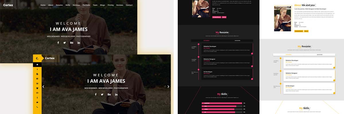 Kiswa Portfolio / CV / Resume / vCard CMS